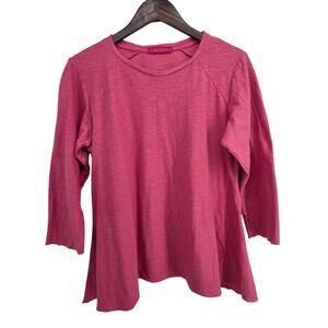 Cut Loose Pink Cotton Linen Blend Top Size Large